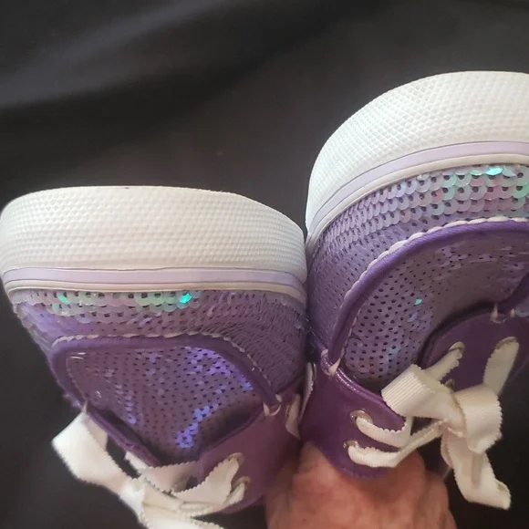 Sperry top-Sider purples sequins dress sneakers size 9 awesome condition - Picture 5 of 6